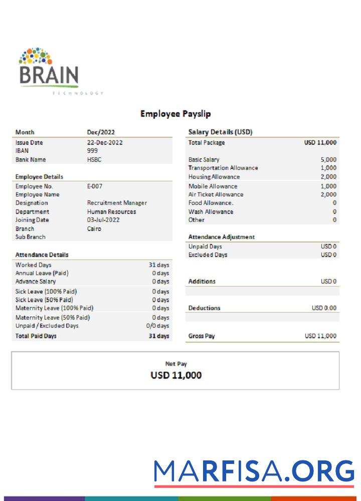 Realistic USA Brain Technology technology company template